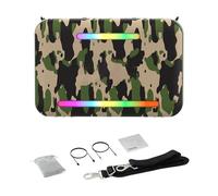 Greensen Altavoz Portátil, Altavoz Portátil 120W Super-Bass con Luces RGB Inalámbrico 5.3 Batería 24000mAh para Fiesta Camping Viajes Al Aire Libre (Camuflaje)