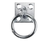 Greensen Anillo de fijación para caballos, anillo de amarre para establo, refuerzo de metal, anillo de caja de caballos, para baño, cuidado, fijación segura