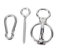 Greensen Anillo para Atar Caballos, Bloqueador de Caballos de Metal Resistente con Mecanismo de Liberación Incorporado para Entrenar y Prevenir Lesiones (Tornillo único)