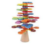 Greensen Apilamiento del Colorido Juego de Madera de Madera Juego de Educación Temprana para Niños de 3 Años o Más, Elaborado por Bosswood