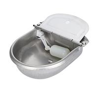 Greensen Bebedero Automático para Mascotas, 4 L, Cuenco de Acero Inoxidable con Válvula de Flotador, para Caballos, Cabras, Bueyes