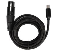 Greensen Cable USB C a XLR Hembra, Cable de Micrófono Tipo C, Conector de Audio de Micrófono Hembra Trenzado de Nailon para Teléfono Inteligente, Tableta y Portátil (3m)