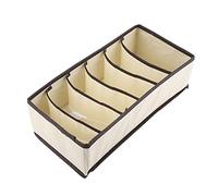 Greensen Caja de Almacenamiento Plegable, Organizador de Almacenamiento Colapsable, Contenedor Portátil para Bufandas, Sujetadores, Ropa Interior, Calcetines, Corbatas, (Rejilla 6 blanquecina)