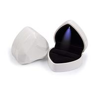 Greensen Caja de Joyas, Estuche Redondo para Anillos de Terciopelo con Soporte para Proposición y Decoración del Hogar (1)