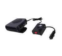 Greensen Calentador de Coche Portátil, 12V 200W Calentamiento Rápido con 2 Modos de Temperatura y 2 Puertos USB, para Descongelar y Desempañar en Coches, Oficinas camping.