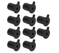 Greensen Capollado de Pared de Silicio Satelital 10 Piezas, Kit Enrutamiento Cable 1 Pulgada, Arandela Penetración Buje con Resistente Al Agua, Organizador Cable y Protector para Interiores y (Black)