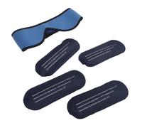 Greensen Compresa Facial de Hielo con 4 Paquetes Reutilizables de Gel Frío y Caliente, Mascarilla de Hielo para del Dolor de Mandíbula, ATM, Cirugía Oral, Extracción de Dientes, (BLUE)