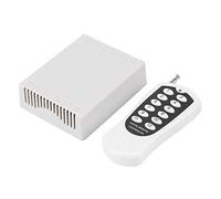 Greensen DC 12V Control Remoto Inalámbrico, Interruptor de Módulo de Relé, Receptor de Rango de 200 Metros de 12 Canales, Transmisor y Receptor de Interruptor de Control Remoto de Radiofrecuencia