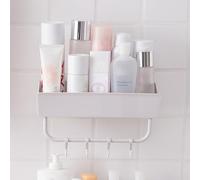 Greensen Estante de Esquina para Ducha de Baño, Estante de Pared de Gran Capacidad con Diseño Hueco para Drenaje Rápido, Almacenamiento Que Ahorra Espacio para Cocina, Baño del Hogar (Gris Cuadrado)