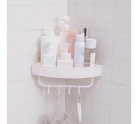 Greensen Estante de Esquina para Ducha de Baño, Estante de Pared de Gran Capacidad con Diseño Hueco para Drenaje Rápido, Almacenamiento que Ahorra Espacio para Cocina, Baño del Hogar (Triangular Gris)