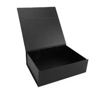 Greensen Gran Caja de Regalo de San Valentín con Tapa Magnética, Caja de Papel de Apertura para Empaque de Regalos, Día de la Madre, Cumpleaños, Aniversario, Navidad, Boda, Acción de (BLACK)