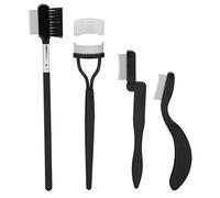 Greensen Herramienta de Maquillaje Portátil 4 Piezas Cepillo de Peine de Cejas Plegable para Mujeres Separador de Acero Inoxidable