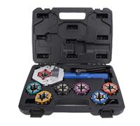 Greensen Hydraulic AC Hose Crimper, Herramienta de Prensado Manual Portátil con 6 Matrices para Reparación de Aire Acondicionado, Rescate en Exteriores y Mantenimiento de Automóviles