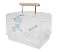 Greensen Jaula Transportadora para Hámster, Estuche de Viaje Portátil para Animales Pequeños a Prueba de Mordidas de Acrílico Transparente con Diseño Espacioso para Hámsters, Chinchillas