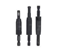 Greensen Juego de Brocas Autocentrantes, 3 Tamaños 1/8in 7/64in 3/32in, Brocas para Bisagras con Vástago Hexagonal para Carpintería en Acero de Alta Velocidad con Eliminación Automática