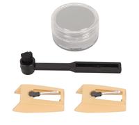Greensen Kit de Limpiador de Agujas de Reemplazo Giratorio Universal Telerador de Discos Stylus Seguimiento Preciso para Ion ABS Gold