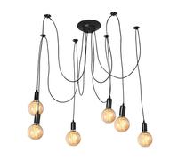 Greensen Lámpara de Techo Vintage Industrial, Lámpara Colgante Retro para Dormitorio, Salón o Comedor, Casquillo Exterior con Estilo Rústico para Decoración de Hogar, Bares