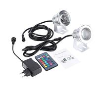 Greensen Lámpara Subacuática RGB, Fuente de Luz para Decoración, 90-265V, Carcasa de Acero Inoxidable, 5050 RGB, Impermeable, Enchufe UE