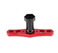 Greensen Llave de Manga de Nuez de Rueda RC Herramienta de Metal Rojo y Negro para una Tuerca de 17 Mm, Perfecta para una Superficie Lisa y Fácil Transporte para Entusiastas de RC
