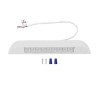 Greensen Luz LED para Toldo de Caravana de 10 Pulgadas, Luz de Utilidad Blanca Fría 6000K 12V 24V DC, con Sujetadores Ocultos o Tornillos para Camión, Remolque, Camping, Coche. (Blanco con