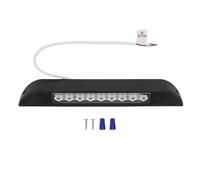 Greensen Luz LED para Toldo de Caravana de 10 Pulgadas, Luz de Utilidad Blanca Fría 6000K 12V 24V DC, con Sujetadores Ocultos o Tornillos para Camión, Remolque, Camping, Coche. (Negro con