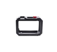 Greensen Marco de Jaula de Metal, Estuche Resistente a Golpes de Aleación de Aluminio Ligero para Action 5 Pro 4 3, con Panel Lateral Magnético, Orificio para Tornillo de 1/4 de Pulgada y (negro rojo)