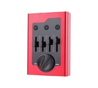 Greensen Mezclador de Tarjeta de Sonido en Vivo, 4 Efectos de Sonido Monitoreo en Tiempo Real sin Latencia Conexión OTG para Teléfono Mezclador Portátil con Loopback Integrado, para (rojo)