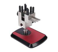Greensen Mini Abrazadera de Mesa, Tornillo de Banco Pequeño de Acero Inoxidable 304 con Base Giratoria de 360, de Sujeción Ajustable de 8 Varillas, Mandíbulas Precisas para Reparación de Relojes de