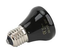 Greensen Mini Lámpara Calefactora por Infrarrojos para Reptiles, Lámpara Calefactora de Cerámica para Calentamiento Continuo Durante 24 Horas (50W Negro)
