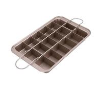 Greensen Molde para Brownies, Molde de Horneado Antiadherente de Acero Al Carbono con Divisor Metálico para Brownies, Cupcakes y Pan, 12 X 7.9 Pulgadas