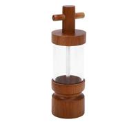 Greensen Moledor de Sal, Diseño en Madera y Acrílico, Ajuste Manual del Tamaño de Molido para Sal y Condimentos, sin Residuos Rotos para Cocina o Restaurante