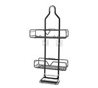 Greensen Organizador de Ducha Colgante, Estante de Almacenamiento para Ducha con Diseño en Capas de Acero Al Carbono Revestido en Polvo, con 4 Ganchos y Ventosas para champú, Gel de Baño