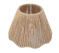 Greensen Pantalla de Lámpara Tejida de Cuerda, Pantalla de Lámpara de Cuerda de Papel para E27 E14, 22 Cm X 14 Cm X 11, Dobladillo Ondulado, Reemplazo de Fácil Instalación para Luces de Techo de