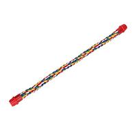 Greensen Percha de Cuerda de Algodón Multicolor para Pájaros, Marco para Aves en Forma de Círculo o S, Varilla para Morder Trepar y Limar con Instalación Ajustable en Jaula, for Loro (M)