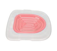 Greensen Pet Cat Trainer Universal Reusable Cat Toiling Training Manual Inglés Incluido (2 X Almohadillas) (Bandeja Blanca, 1 Soporte Interior Rosa)