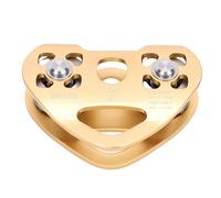 Greensen Polea de Tirolina, 30kN Aleación de Aluminio Acero Inoxidable Tándem Doble Carro con Rodamientos Dobles, para Rescate Escalada Transporte Tirolina de Jardín Equipamiento