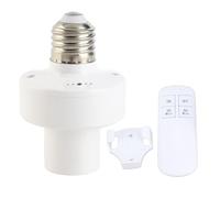 Greensen Portalámparas Inalámbrico de Control Remoto, E26 E27 con Temporizador de 30 60min para Lámparas de Techo Mesa Pared