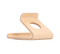 Greensen Soporte de Madera para Teléfono, Soporte Ergonómico para Tablet con Almohadilla Antideslizante de TPU para Oficina Hogar Viaje (Tono Claro)