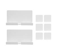 Greensen Soporte de Pared para Tabletas de Acrílico, 2 Piezas Soporte para Tabletas Montado en Pared para Teléfono Inteligente con Ranuras Suaves Organizador de Cables Multiusos para (White)