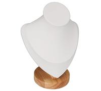 Greensen Soporte de Soporte de Collar, Pantalla Transparente con Base Resistente, Diseño Ahorro Espacio para Exhibiciones Tiendas, Beige para el Escenario Minorista y Casero (White)
