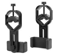 Greensen Soporte de Teléfono Móvil Universal para Telescopios de Microscopio, Soporte de Plástico Negro para Binocular Monocular, Fotografía Conveniente