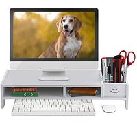 Greensen Soporte para Monitor Elevador de Escritorio con Cajón de Almacenamiento