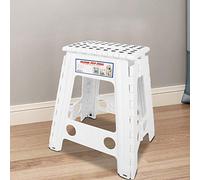 Greensen Taburete de Paso Plegable, Taburete de Plástico Portátil con Asa, sin Deslizamiento para Dormitorio Baño Cocina, Ecológico, Ahorrador Espacio, Multiusos (#9)