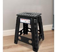 Greensen Taburete de Paso Plegable, Taburete de Plástico Portátil con Asa, sin Deslizamiento para Dormitorio Baño Cocina, Ecológico, Ahorrador Espacio, Multiusos (#4)