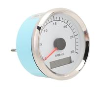 Greensen Tacómetro para Barcos, Medidor de RPM de Acero Inoxidable 316L, Medidor de Motor Paso a Paso de 7000 RPM con Retroiluminación de 8 Colores y Contador de Horas, 9 a 32 V para Barco, Coche,