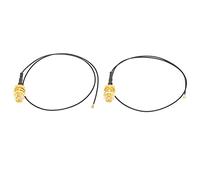 Greensen Tarjeta de Red Inalámbrica 4 Al Cable Femenino RPSMA, Compatible con Tarjetas Inalámbricas NGFF 802.11, Radiación Omnidireccional, Conjunto de 2 para la Mejora de la Antena