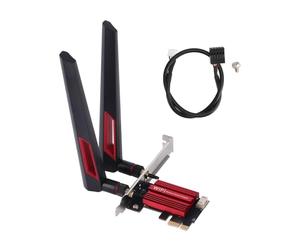 Greensen Tarjeta de Red WiFi Dual Band 1200Mbps con Wireless 4.0, Interfaz PCIEx1, Antenas de Ganancia 10dBi para 7 8 10 11