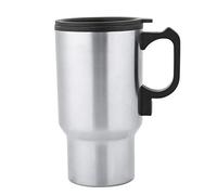 Greensen Taza Calefactora de Viaje de 12V y 450mL, Taza de café para Coche Eléctrico con Aislamiento Al Vacío para Conducir, Viajar, Acampar, Actividades Al Aire Libre