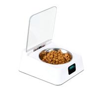 Greensen Tazón de Fuente Infrarrojo del Perro del Sensor, Alimentador Automático del Animal Doméstico con los Cuencos Seguros Desprendibles del Lavaplatos Tapa Superior Pantalla Digital