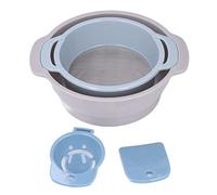 Greensen Tornaje de Cocina de la Bandeja de Tamiz de Tamiz de Polen Cocción de Cocina con 4 Herramientas de 3.5 Pulgadas Bandejas Apilables de Profundidad para un Diseño Compacto Liviano que Ahorra